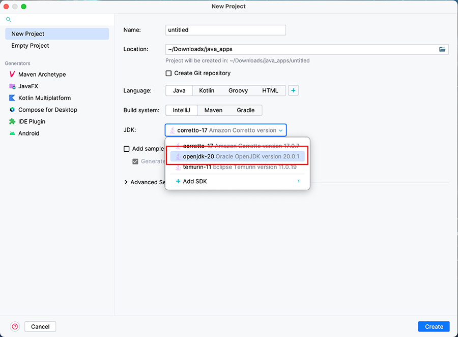 Selecting the Correct JDK