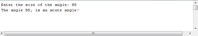Acute Angle Output
